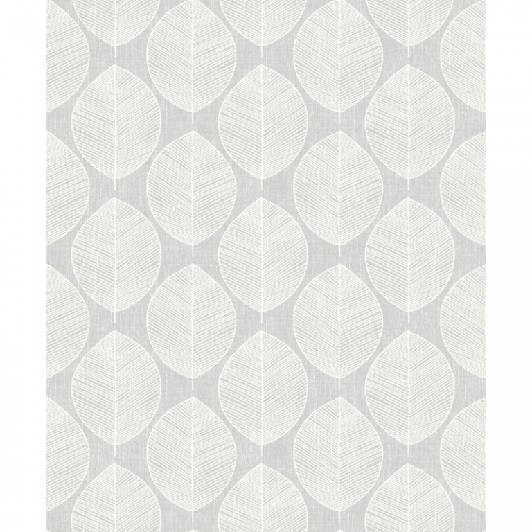 Grey Leaf Patterned Wallpaper | Wallpaper | FADS