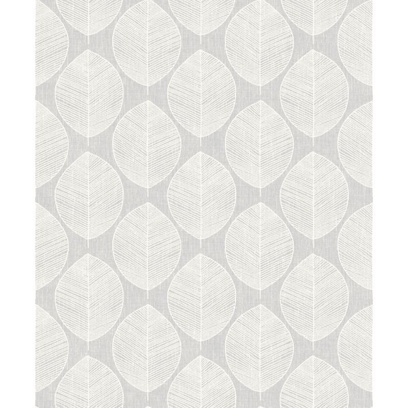 Grey Leaf Patterned Wallpaper | Wallpaper | FADS