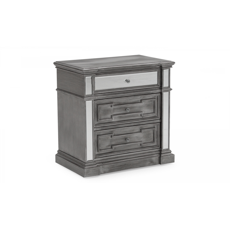 Ophelia Silver Mirror Bedside Table
