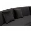 Ruby Curved Velvet Black Sofa 5
