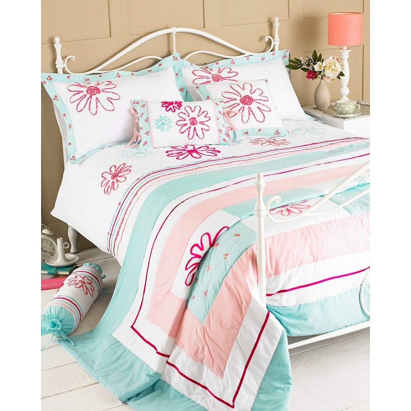 Floral Embroidery Duvet Cover Set King Accessories FADS