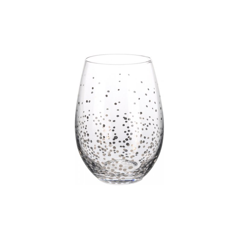 Silver Confetti Glass Accessories Kitchen Ware FADS