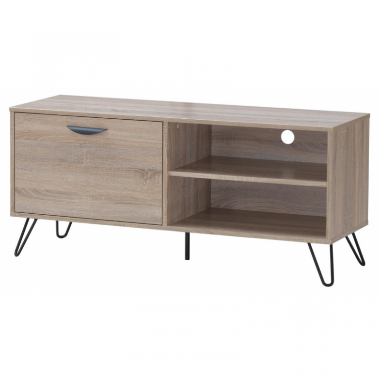 Milano White Gloss TV Unit Subtle Blue LED Underlighting FADS