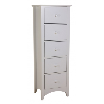 Chelsea White Chest 5 Drawer