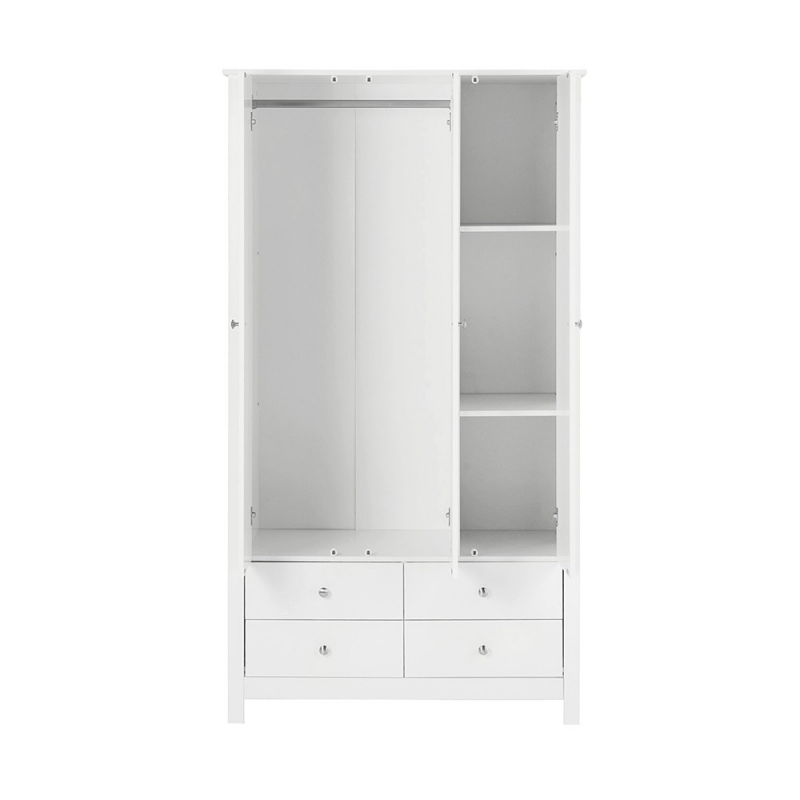 Florence 3 Door White Mirrored Wardrobe | Bedroom Furniture | FADS
