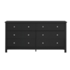 Florence 6 Drawer Black Wide Chest 1