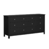 Florence 6 Drawer Black Wide Chest