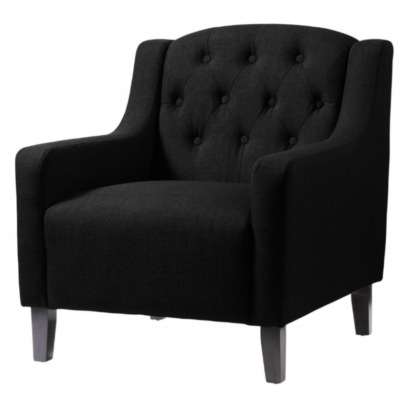 black arm chair
