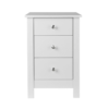 Florence 3 drawer bedside in White