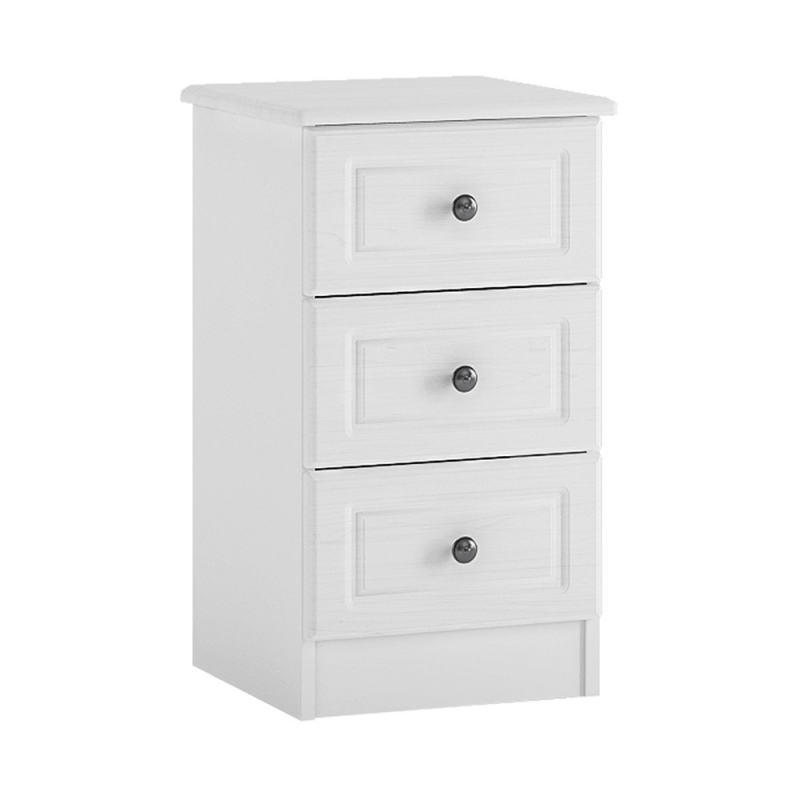 Hampshire 3 drawer bedside in white