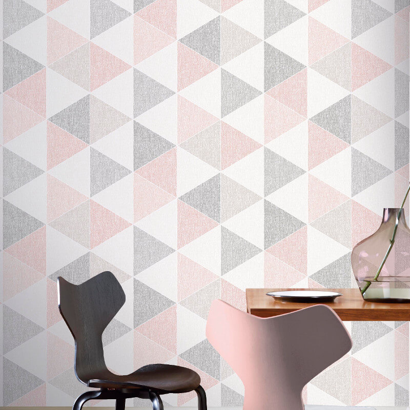Arthouse Scandi Pink Triangle Wallpaper