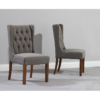 Stefini Dark Wood Dining Chairs (Pairs) - Grey