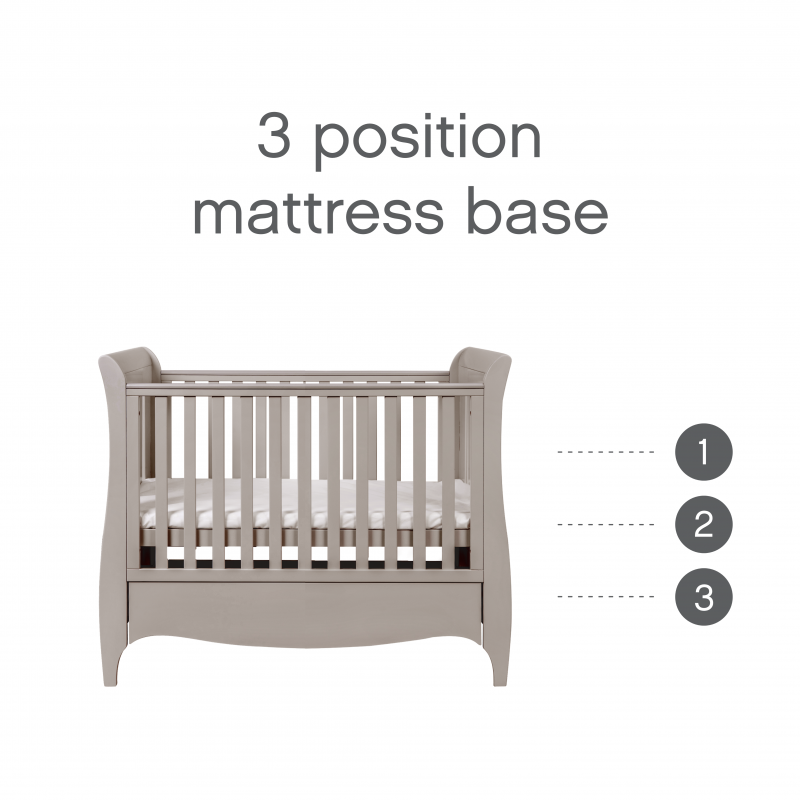 Roma Space Saver Sleigh Cot Bed Tutti Bambini FADS