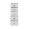 Hampshire 5 drawer narrow chest