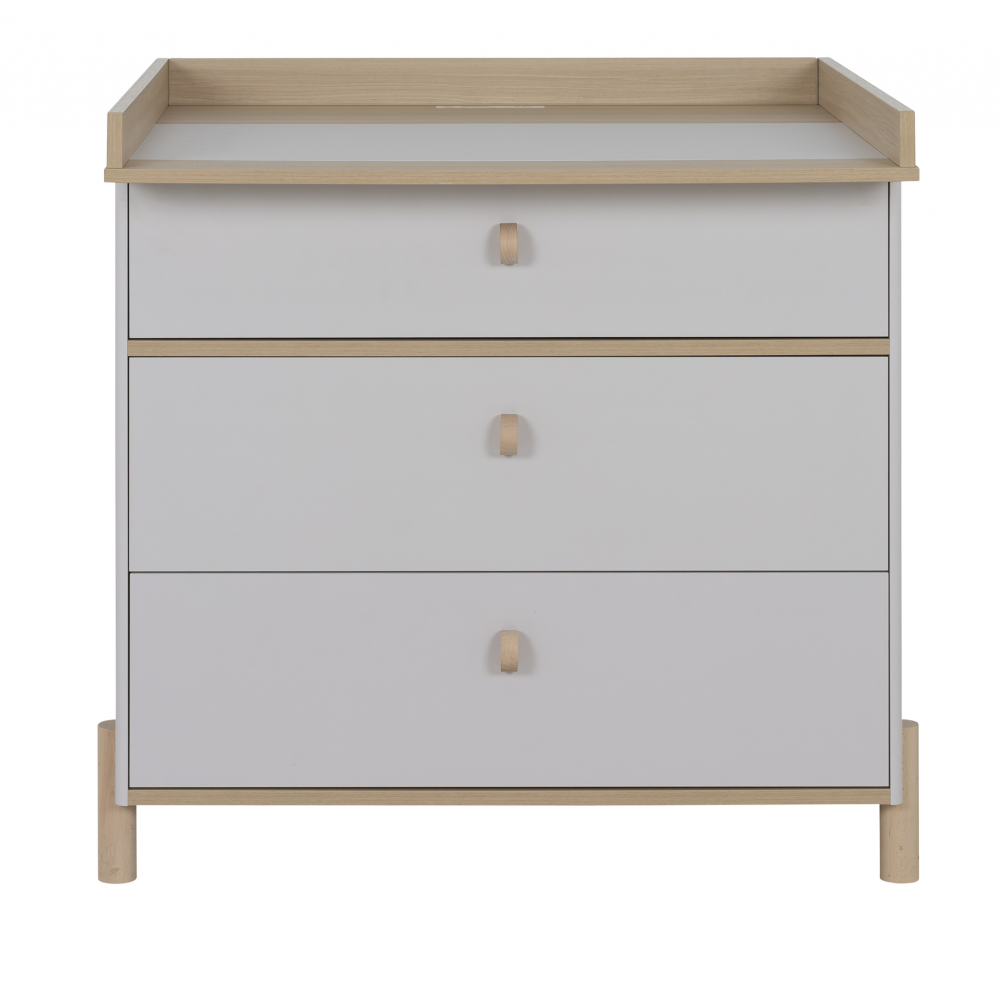 Eliott Light Grey Wooden Changing Board Nursery Furniture FADS