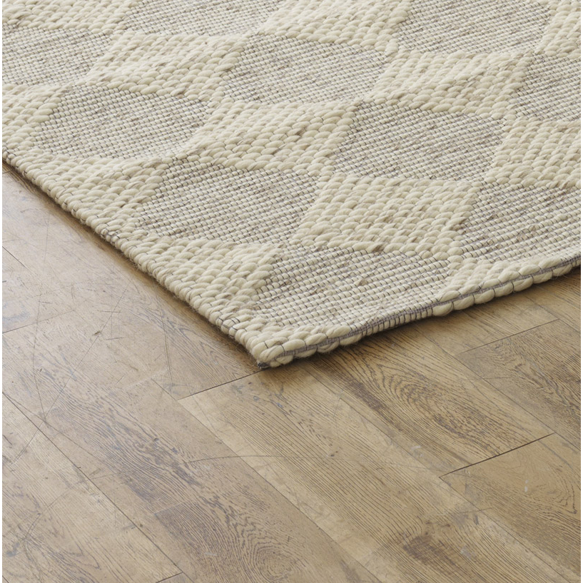 Cottage Handloom Wool Rug Diamond, Pebble or Ribbed FADS