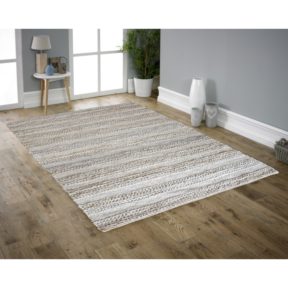Natural HandWoven Flatweave Rug Plaid or Knots FADS
