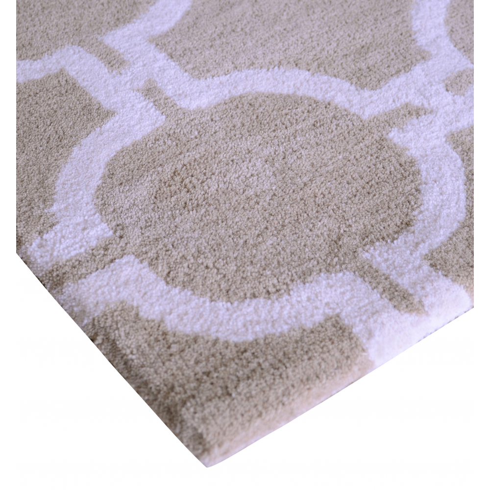 Trellis HandTufted Wool Rug Grey, Taupe and Gris FADS