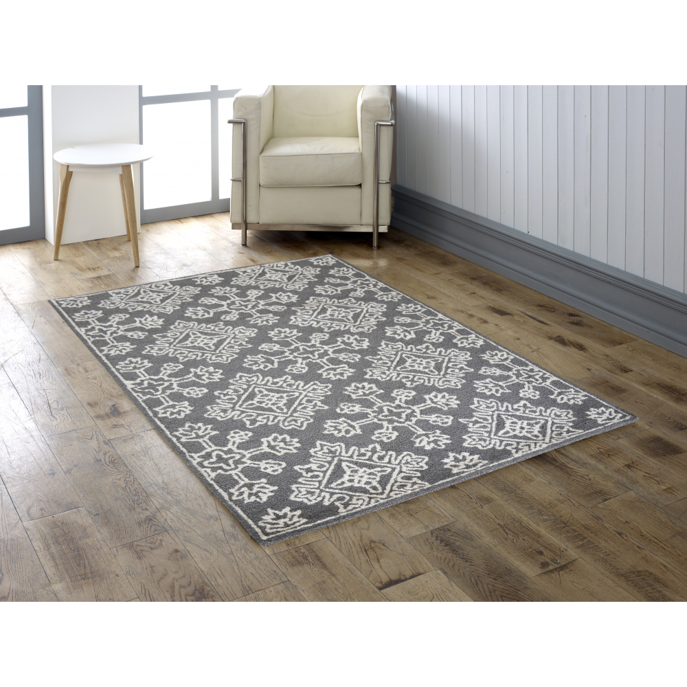 Zara HandTufted Wool Rug Turquoise or Black FADS