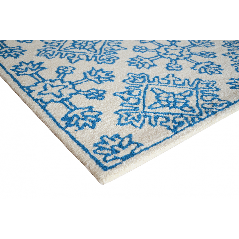 Zara HandTufted Wool Rug Turquoise or Black FADS