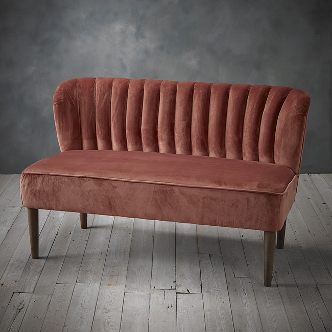 Mini shop velvet couch