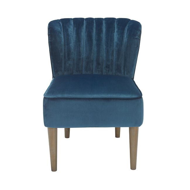 Bella Crushed Velvet Chair FADS Midnight Blue Steele Grey Pink