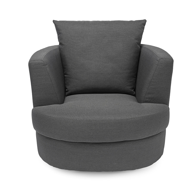 Bliss Swivel Chair - Silver or Grey (Chair Colour: Grey, Chair Size: Small)
