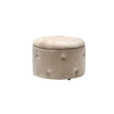 Cleo Storage Pouffe Beige