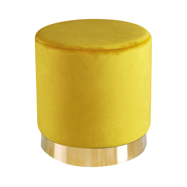 Mustard velvet pouffe discount