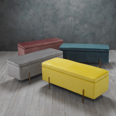 Lola Storage Ottoman Mustard LifeStyle