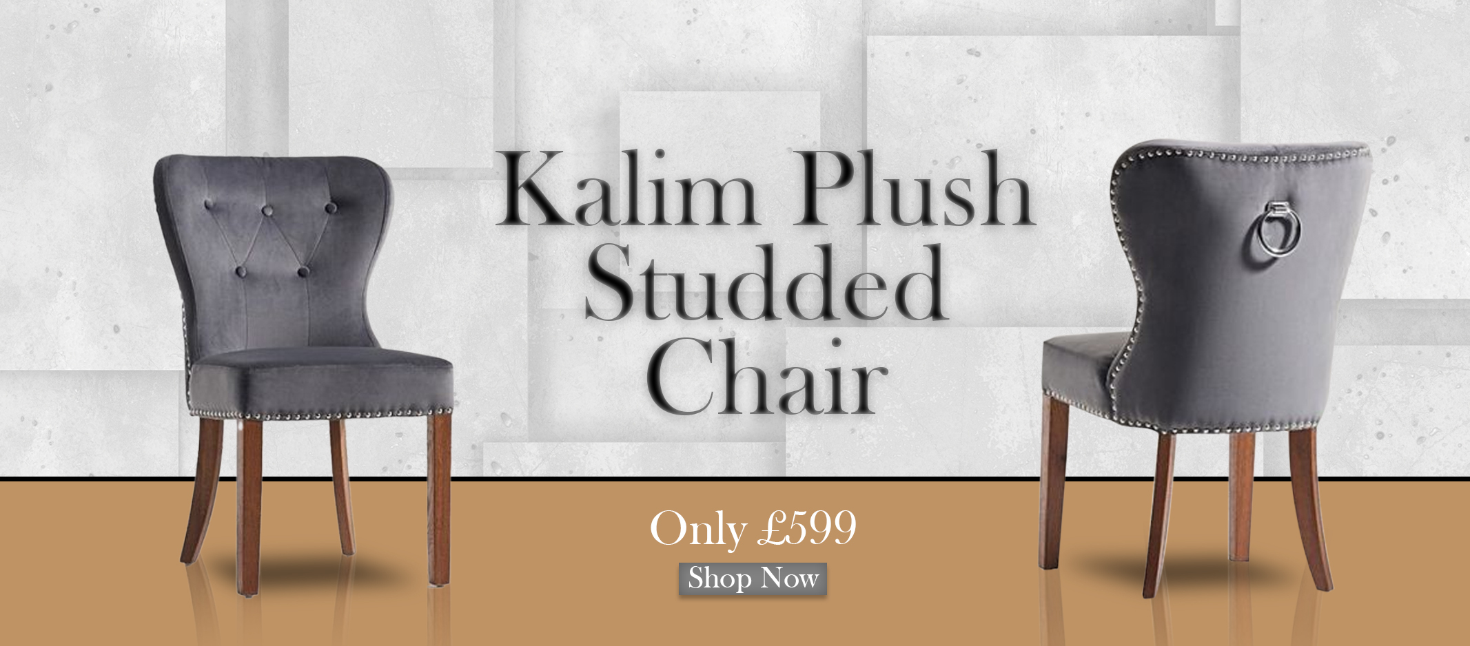 FADS Kalim Plush Studded Chair