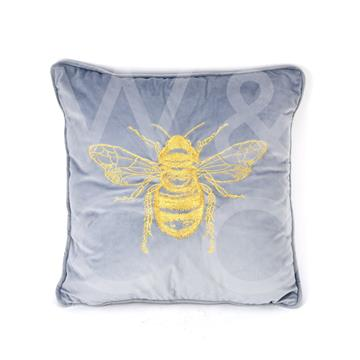 Gold Embroided Bee Cushion