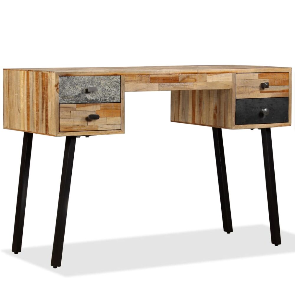 turais_rustic_4_drawer_unique_design_wooden_reclaimed_teak_&_steel_legs_desk_10