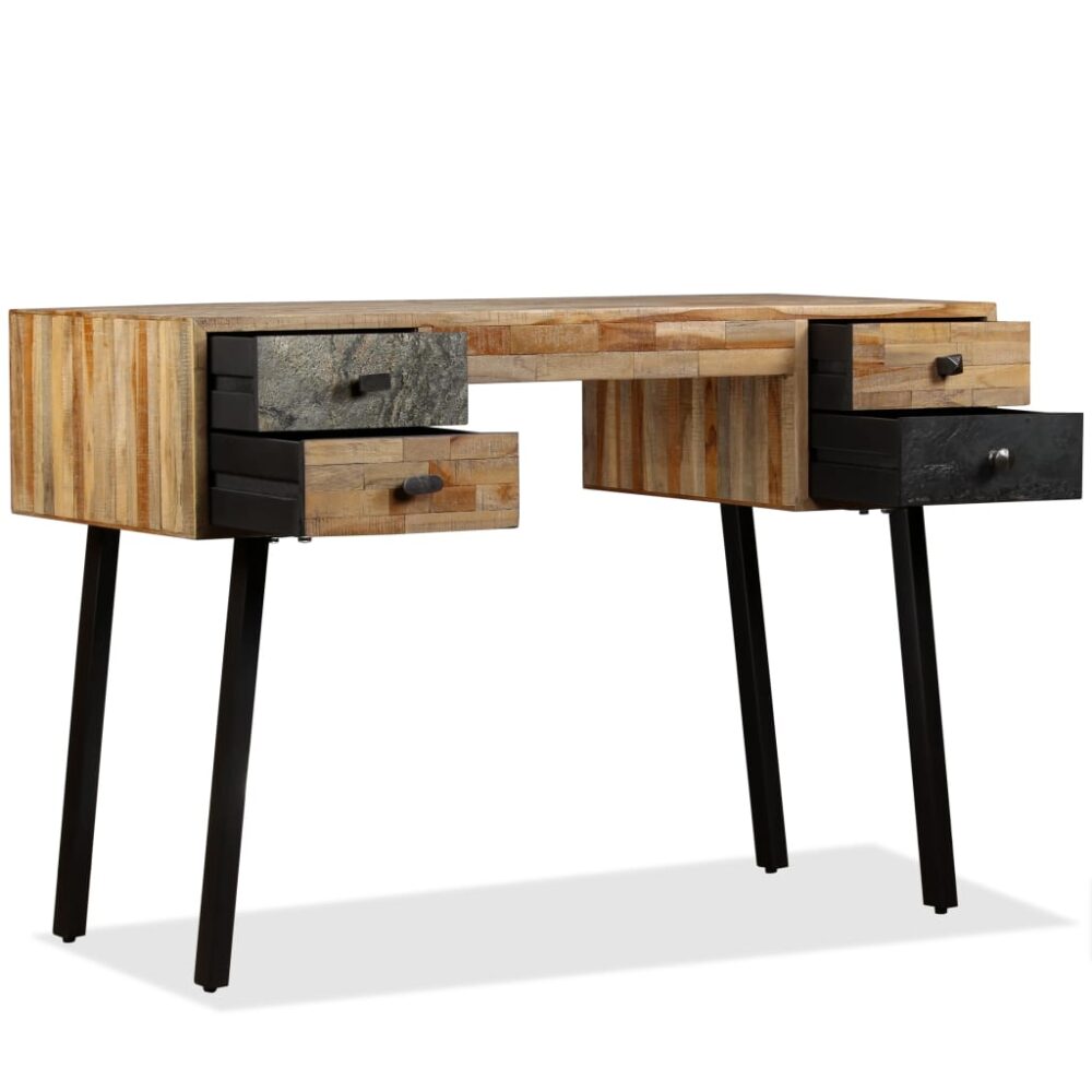 turais_rustic_4_drawer_unique_design_wooden_reclaimed_teak_&_steel_legs_desk_7