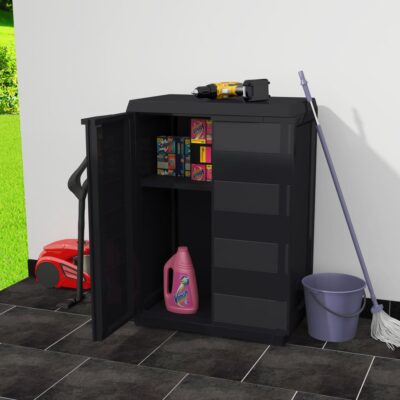 becrux_garden_storage_cabinet_with_1_shelf_-_black_2
