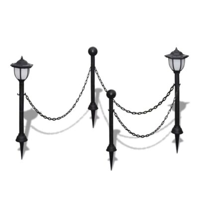 elnath_chain_fence_with_solar_lights_two_led_lamps_two_poles_durable_plastic_2
