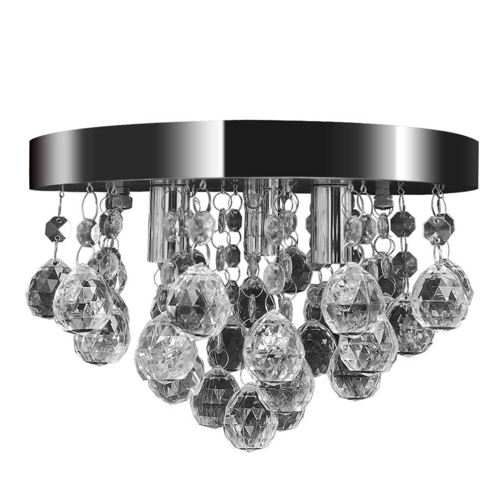 Zosma Unique Black Crystal Ceiling Light