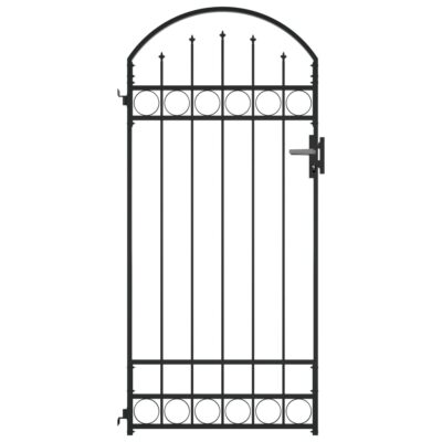 furud_elegant_fence_gate_with_arched_top_steel_black_1