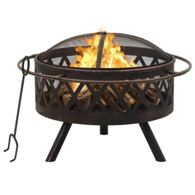 gracrux_portable_rustic_style_fire_pit_with_poker_steel_1