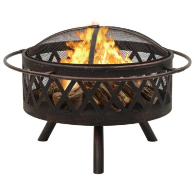 gracrux_portable_rustic_style_fire_pit_with_poker_steel_2