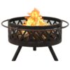 gracrux_portable_rustic_style_fire_pit_with_poker_steel_4