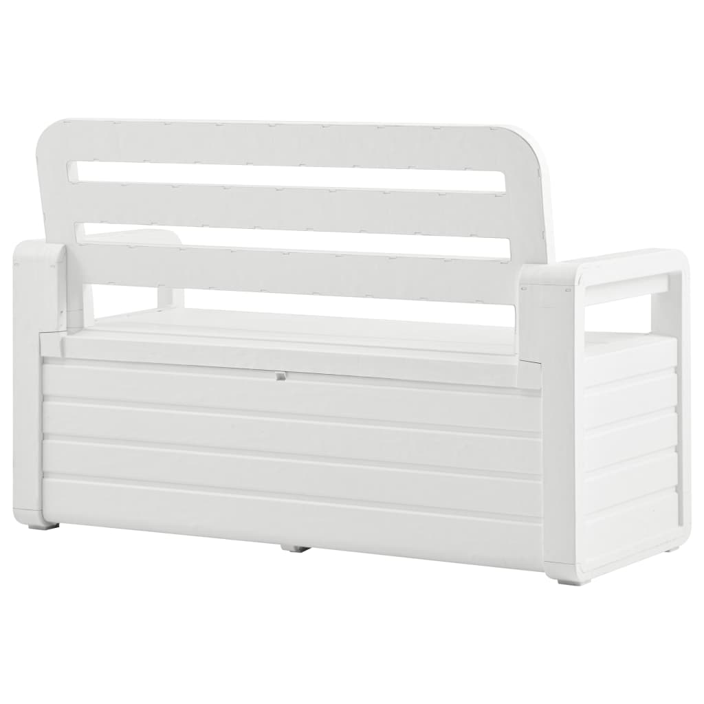 Sheliak Garden Storage Bench Plastic White