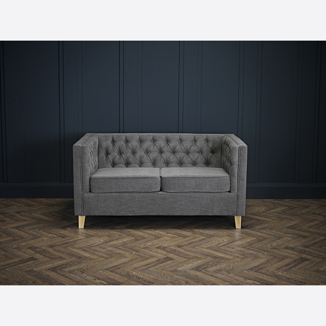 Oslo Grey Fabric Sofa & Birchwood Frame Modern Living FADS