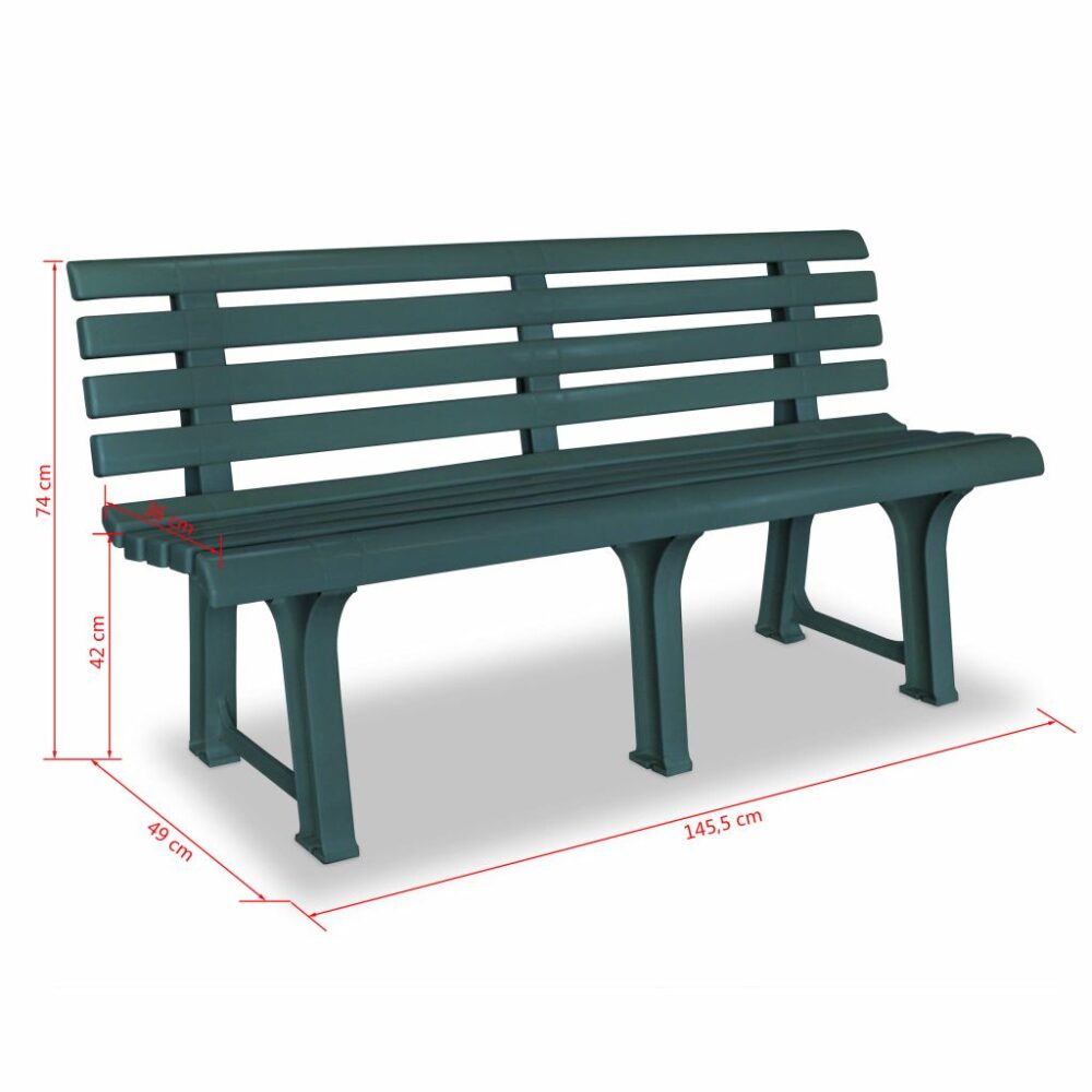 gracrux_green_plastic_outdoor_garden_bench_6