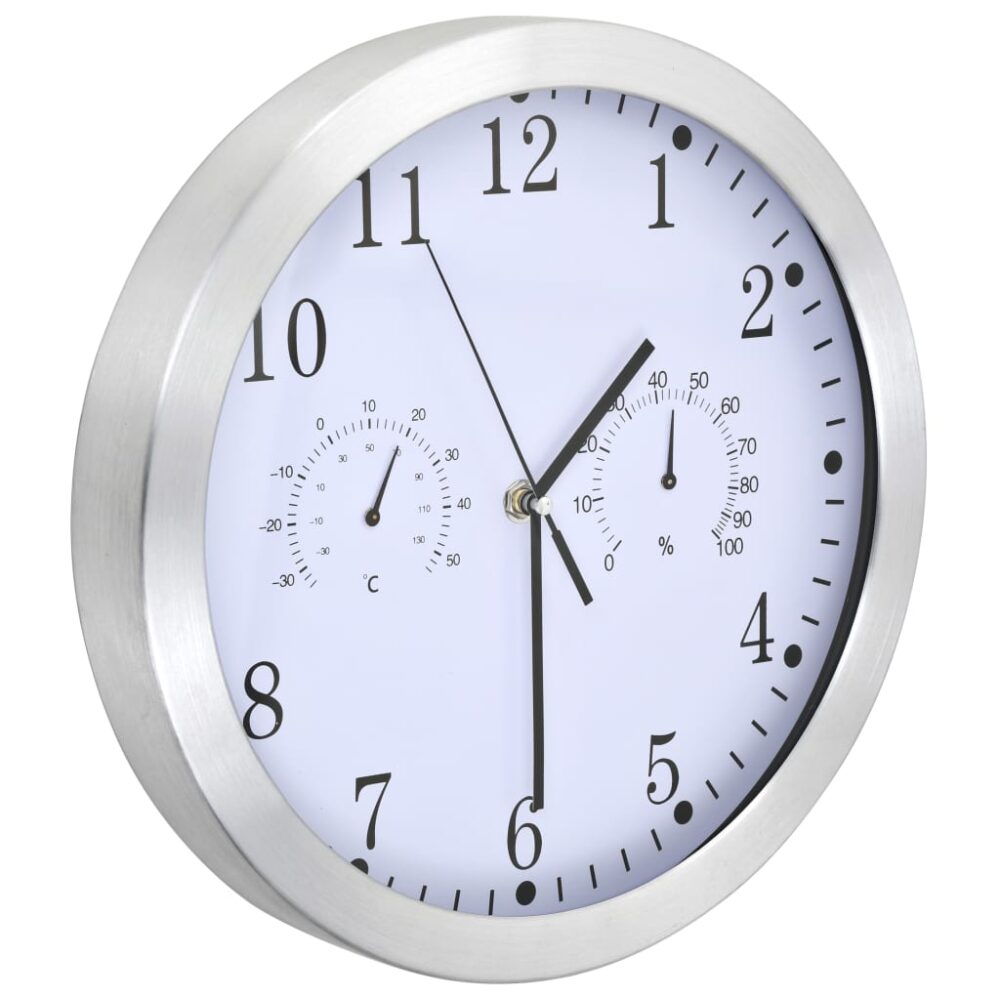 kuma_wall_clock_with_quartz_movement_hygrometer_thermometer_white_3
