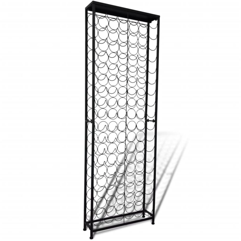 castor_wrought_iron_wine_rack_for_108_bottles_wall_fixed_coated_black_2