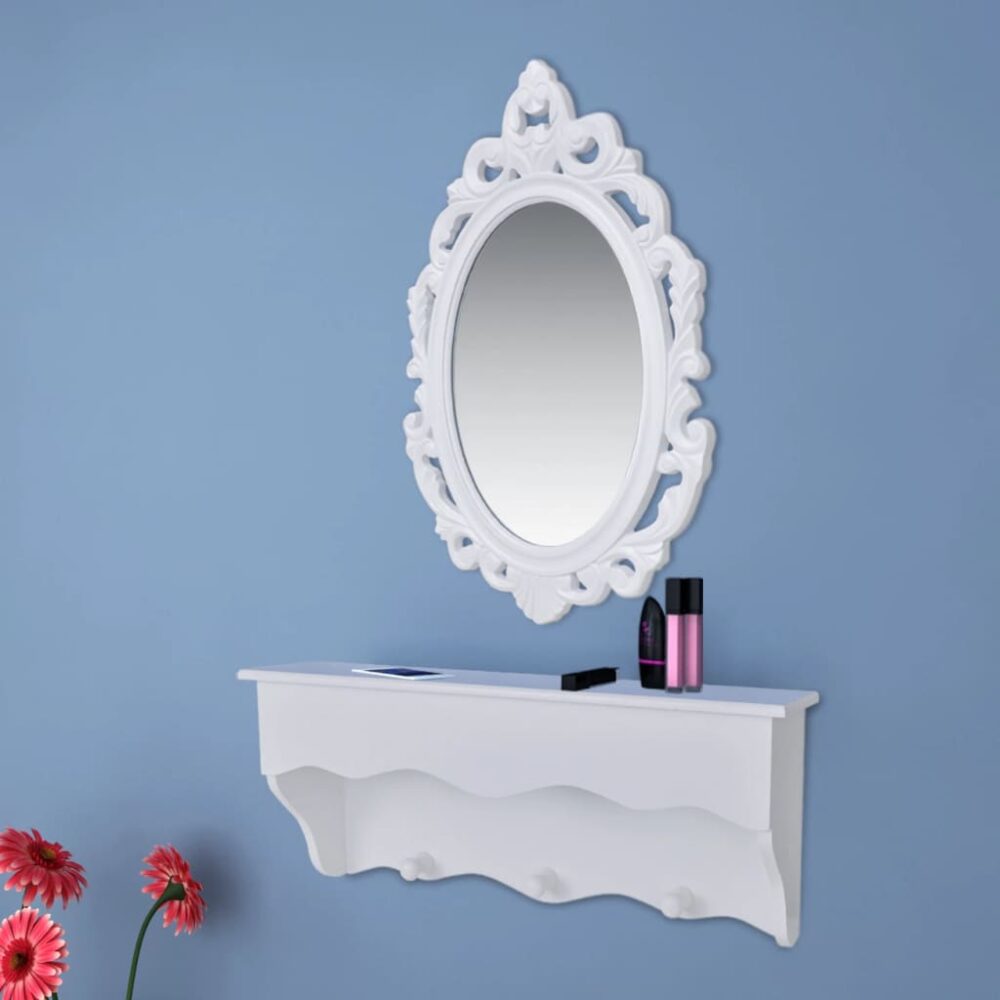 gracrux_rounded_mirror_with_wall_shelf_set_and_3_metal_hooks_1