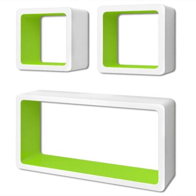 ecrux_3_white-green_mdf_floating_wall_display_shelf_cubes_book/dvd_storage_1