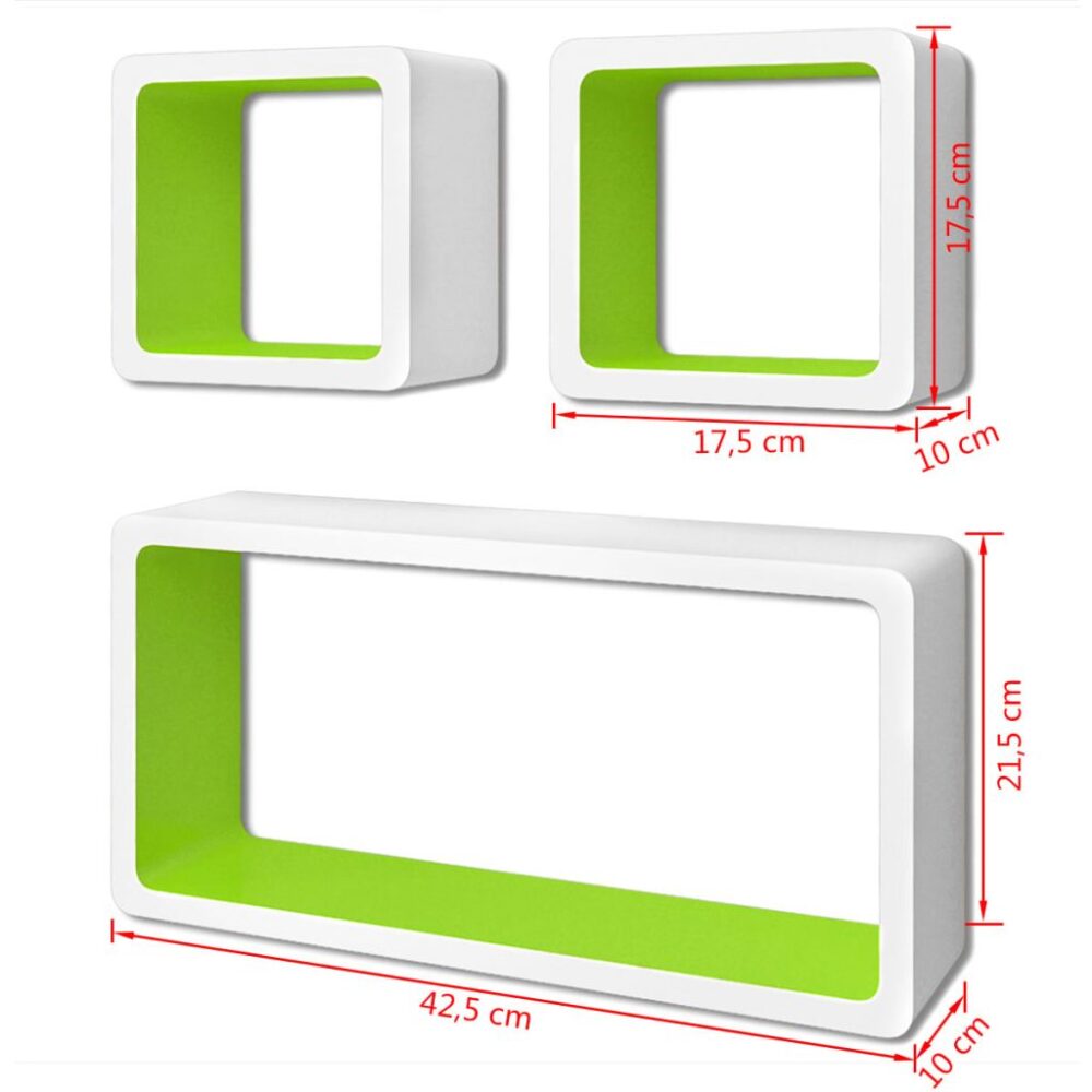 ecrux_3_white-green_mdf_floating_wall_display_shelf_cubes_book/dvd_storage_7