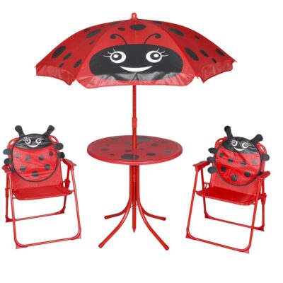 sheliak_three_piece_children's_garden_bistro_set_with_red_parasol_1